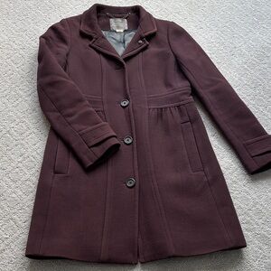 J. Crew Women's Deep Purple Lady Coat with Thinsulate